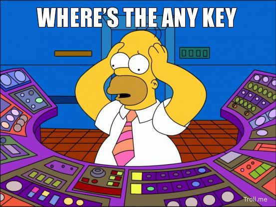 where is the any key